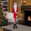 Gemmy Life Size Animated KD Jack Skellington as Santa Disney, 6.5 ft Tall, Red - 2 of 2