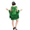 HalloweenCostumes.com Women's Plus Size Emerald Flapper Halloween Costume - 2 of 4