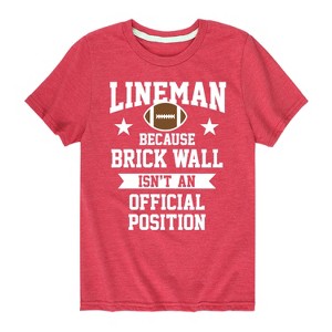Boys' - Instant Message - Lineman Brick Wall Position Short Sleeve Graphic T-Shirt - 1 of 4