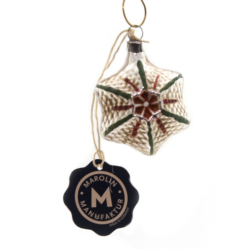 Marolin 2.0 Inch Vintage Looking Star Ornament Feather Tree Tree Ornaments, 1 of 3
