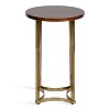 Kate and Laurel Bellingham Round Wood Side Table, 18x18x26, Walnut Brown - 3 of 4