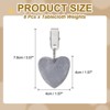 Unique Bargains Marble Heart Shape Tablecloth Weight Pendant Hooks 1.57" x 1.57" - 2 of 4