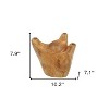 HomeRoots 8" Natural Round Solid Wood Table Vase - 3 of 4