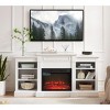 NicBex 65.75 Inch Fireplace TV Stand with Large Storage Space for TVs Up to 70",Media Entertainment Center with 23"Electric Fireplace Insert,White - 2 of 4