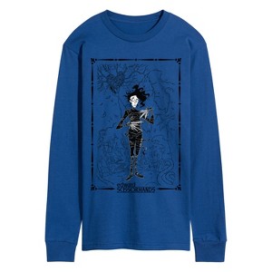Men's - Edward Scissorhands - Frame Oversized Long Sleeve Graphic T-Shirt - 1 of 3