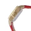 Peugeot Women's 34x24mm Tank Watch with Crystal Bezel Red Leather Strap - 3 of 4