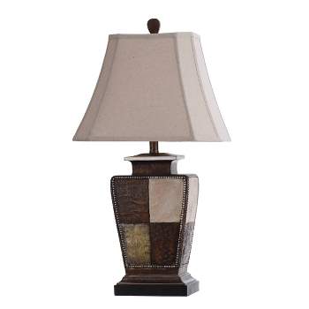 Austin Table Lamp with Gold Leaf Finish Bronze/Cream - StyleCraft