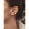 14K gold-plated clip-on earrings, stylish cubic zirconia ear cartilage hoop earrings, Christmas gift set - 3 of 4