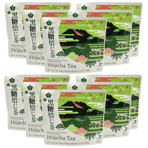 Koyo Orient Japan - Roasted Green Tea Hojicha Powder Latte Mix with Brown Sugar, Served Hot or Cold, No Additives, 10x0.35oz Packets Per Bag - 1 of 4