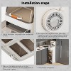 Ultra-Thin Narrow Bathroom Storage Cabinet with Transparent Doors and Built-in Toilet Paper Holder Dustproof Drawer-Style Organizer - 4 of 4