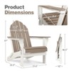 Aoodor HDPE Outdoor All-Weather Folding Adirondack Chair for Patio, Garden, Backyard, Deck Lawn Fire Pit 32'' (L) x 29'' (W) x 37'' (H) - 4 of 4