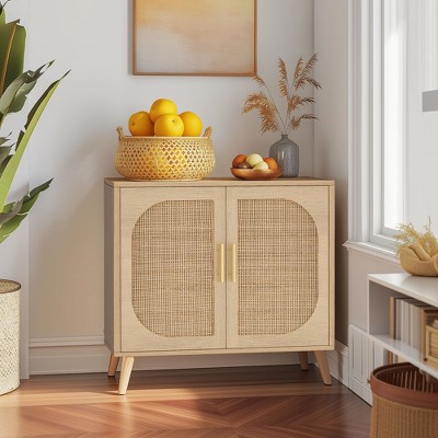 NicBex Farmhouse Sideboard Cabinet Kitchen Buffet Cabinet with 2 Doors and Wood Legs for Kitchen,Living Room