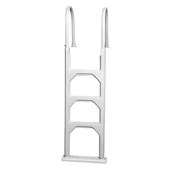 Aluminum/Resin In-Pool Ladder for Above Ground Pools, Durable with Non-Skid Steps, 225-lb Capacity, Fits up to 54-in Deep