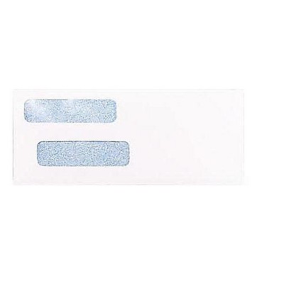 LUX Gummed Security Tinted Business Envelopes 3 9/16" x 8 3/4" White WS-2371-500