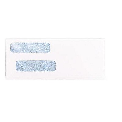 LUX Gummed Security Tinted Business Envelopes 3 9/16" x 8 3/4" White WS-2371-500