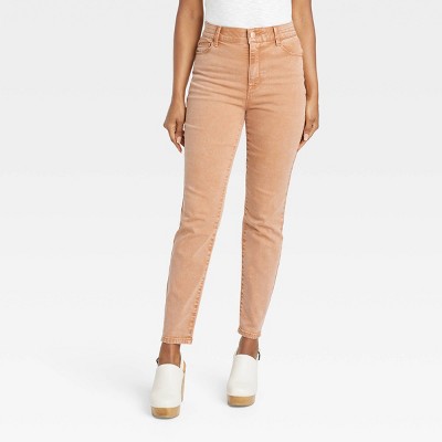 Womens khaki hot sale denim jeans