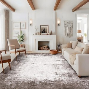 Soft Modern Area Rug - Stain-Resistant, Non-Slip Indoor Carpet for Living Room or Office - 1 of 4