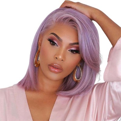Jessie's Wig 10inch Bob lace Synthetic Wig Purple color 1/Pack
