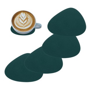 Unique Bargains Silicone Teardrop Shape Heat-Resistant Coasters 4 Pcs - 1 of 4