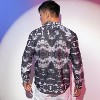 Campus Sutra Men Men's Midnight Black & Ivory White Reptilia Shirt - 4 of 4
