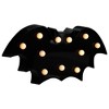 Northlight LED Lighted Bat Halloween Marquee Sign - 12" - Black - Warm White Lights - 3 of 4
