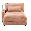 Beige Chenille Reclining Single-Sided Armrest Sofa With Bracket Ultra-Comfortable Single Recliner Sofa For Living Room - 3 of 4