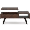NicBex Vintage Coffee Table with Storage,2-Tier Lift-Top Wooden Table with Hidden Shelves,Convertible End Table for Living Room - 4 of 4