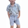 Boy's Captain Herringbone Shorts With Removable Suspenders - ME & HENRY - 2 of 2