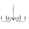 Elegant Lighting Rohan 48 inch chandelier in matte black - 3 of 4