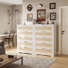 Tall Drawers Rattan Dresser, with Wooden Spacious Top,Handles,Easy to Assemble, for Bedroom,Living Room,Entryway,Hallway - 3 of 4