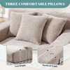 ModernLuxe Upholstered  Single Sofa Chaise Lounge Sofa Bed Sleeper Sofa Lazy Sofa Accent Chair Reading Couch with 3 Pillows, Chenille - 4 of 4