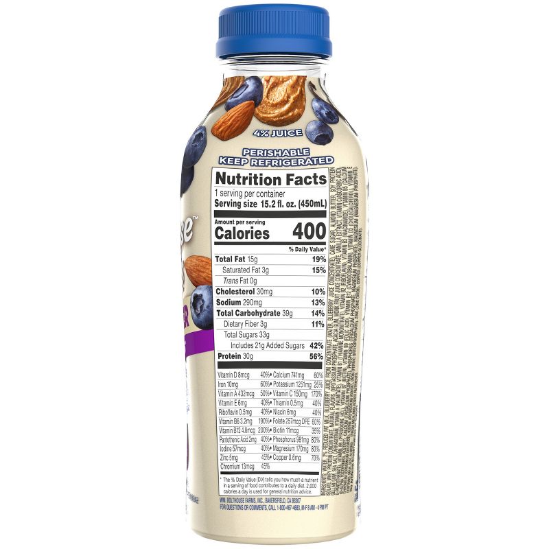 Bolthouse Farms Nut Butter Protein Plus Blueberry Vanilla Shake - 15.2 fl oz, 2 of 5