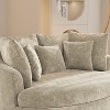 Mlmh & Kngwa 70.1" W Oversized Modern Chenille Sofa Chair, Upholstered Accent Barrel Chair With Pillows - 4 of 4