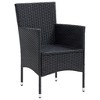 VidaXL Patio Dining Chairs 4 pcs Poly Rattan Black - 3 of 4