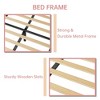 Twin Bed Frame with Shell Shaped Headboard, Upholstered Platform Bed for Kids, Heavy Duty Wooden Slats Support & No Box Spring Needed, Noise Free - 2 of 4