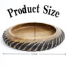 SEVOBAL Serving Platters Handcrafted Wooden Serving with Black Resin Accent, Functional Art Piece for Modern Living, Dining, Brown, 12"*12"*2" - 3 of 4