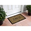 HomeRoots 18" X 30" Brown and Black Rubber Welcome Outdoor Door Mat - 2 of 4