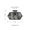 Capital Lighting Kaiya 1 - Light Semi-Flush Mount in  Matte Black - 2 of 4