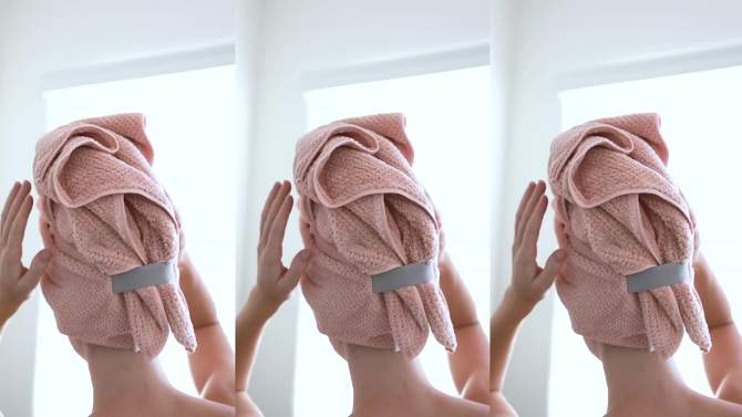 VOLO Beauty Core Collection Hair Towel, Scrunchie and Headband - Luna Gray, 2 of 12, play video