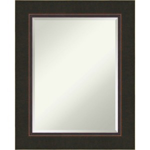 Amanti Art Milano Bronze Beveled Wood Bathroom Wall Mirror - 1 of 4