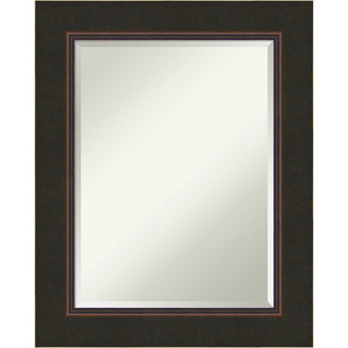 Amanti Art Milano Bronze Beveled Wood Bathroom Wall Mirror - image 1 of 4