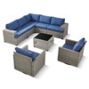 Outdoor Sectional Sofa Patio Furniture Sets with Thickened Cushions - 3 of 4