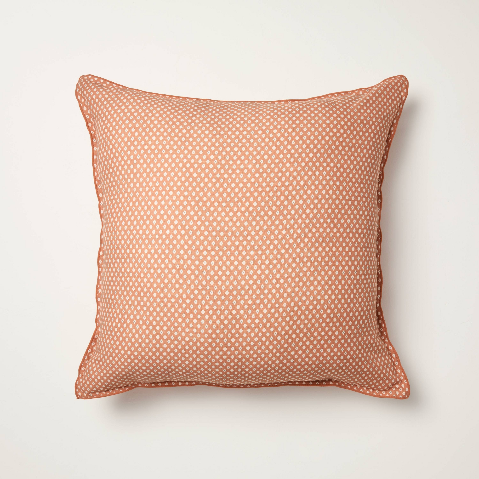 26"x26" Block Pattern Euro Square Throw Pillow Rust - Hearth & Hand™ with Magnolia