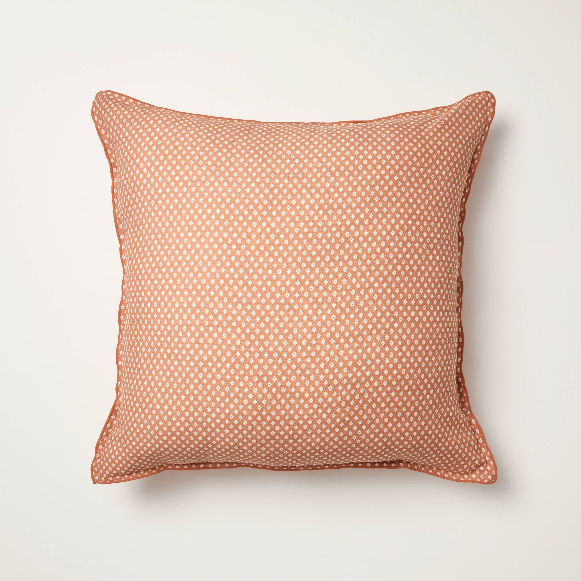 26"x26" Block Pattern Euro Square Throw Pillow Rust - Hearth & Hand™ with Magnolia