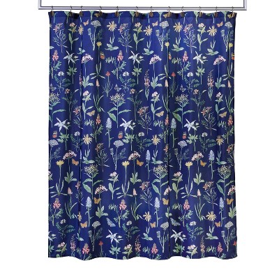 Heirloom Wildflowers Shower Curtain Navy - SKL Home