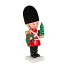 National Tree Company First Traditions Christmas Soldier with Wreath And Tree with Polyresin Construction, Red, 11 in - 4 of 4