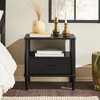 NicBex 15 inch Wide Nightstand with 1 Drawer,Side Table with Open Shelf and Wooden Legs,Bedside Table for Bedroom,Living Room,Black/Caramel/Walnut - 2 of 4