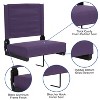 Emma and Oliver Set of 2 500 lb. Rated Lightweight Stadium Chair with Ultra-Padded Seat - 4 of 4