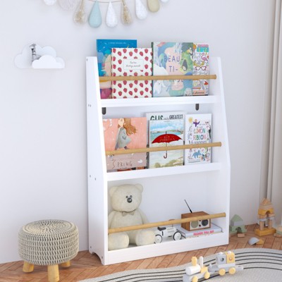 ALEXOUN 3 Tier Kids Book Shelf & Toy Storage Rack - Sturdy Safe Design,Quick Assembly, Multi-Use Organizer for Bedrooms,Playrooms,Classrooms