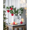 DYLives Shimmering Christmas Ball Ornaments – 3.9" Festive Xmas Tree Decorations – Polyfoam Holiday Orbs with Beads & Flocking,Set of 6 - 4 of 4
